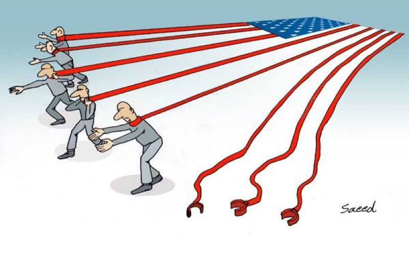 US sanctions choking people.