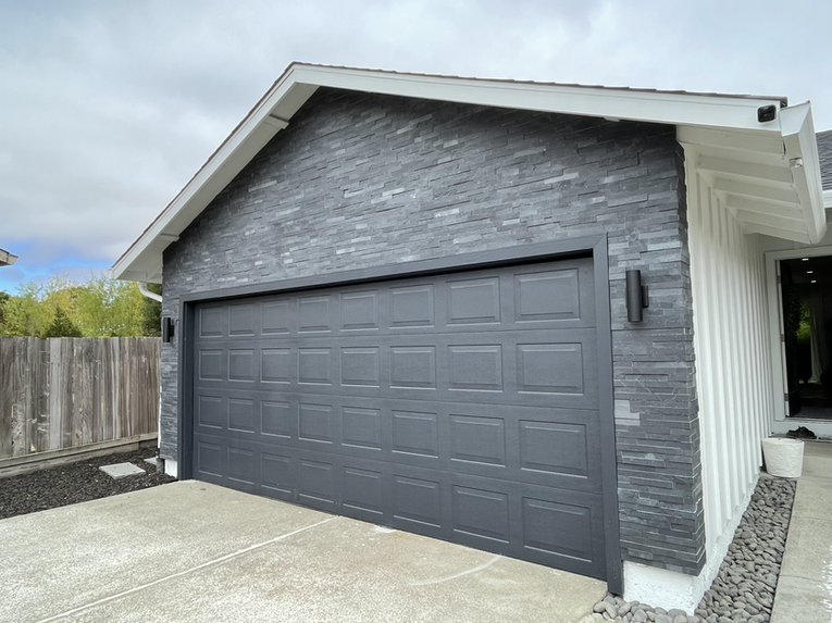 garage tile stone veneer home construction renovation contractor tile contractor lighting design designer remodel general contractor
