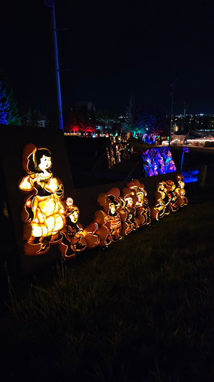 Pumpkins after dark