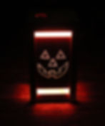 red glow jack-o-lantern