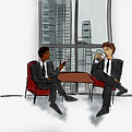 International businessmen at a meeting