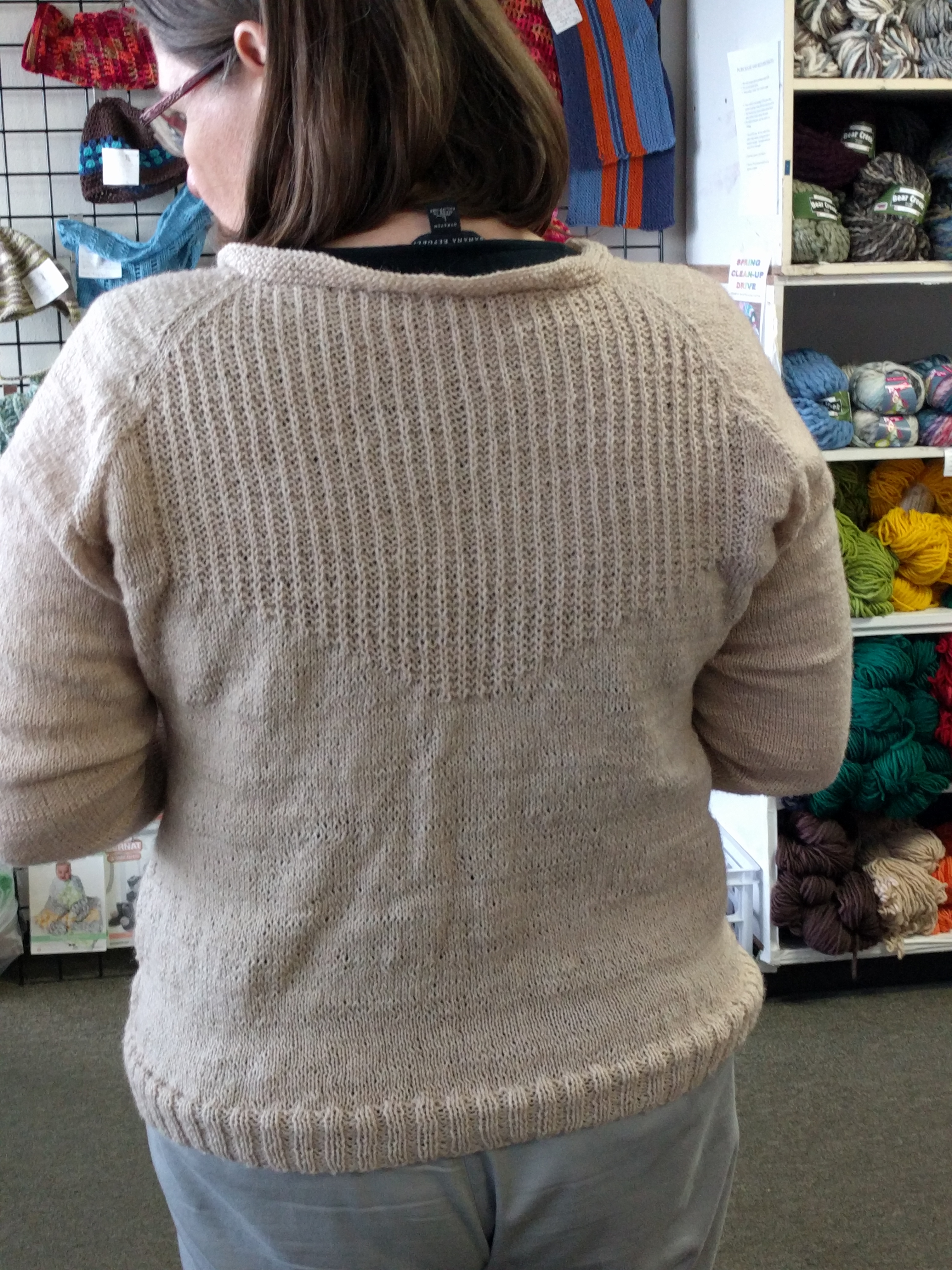 McKinnley Cotton fleece cardi back