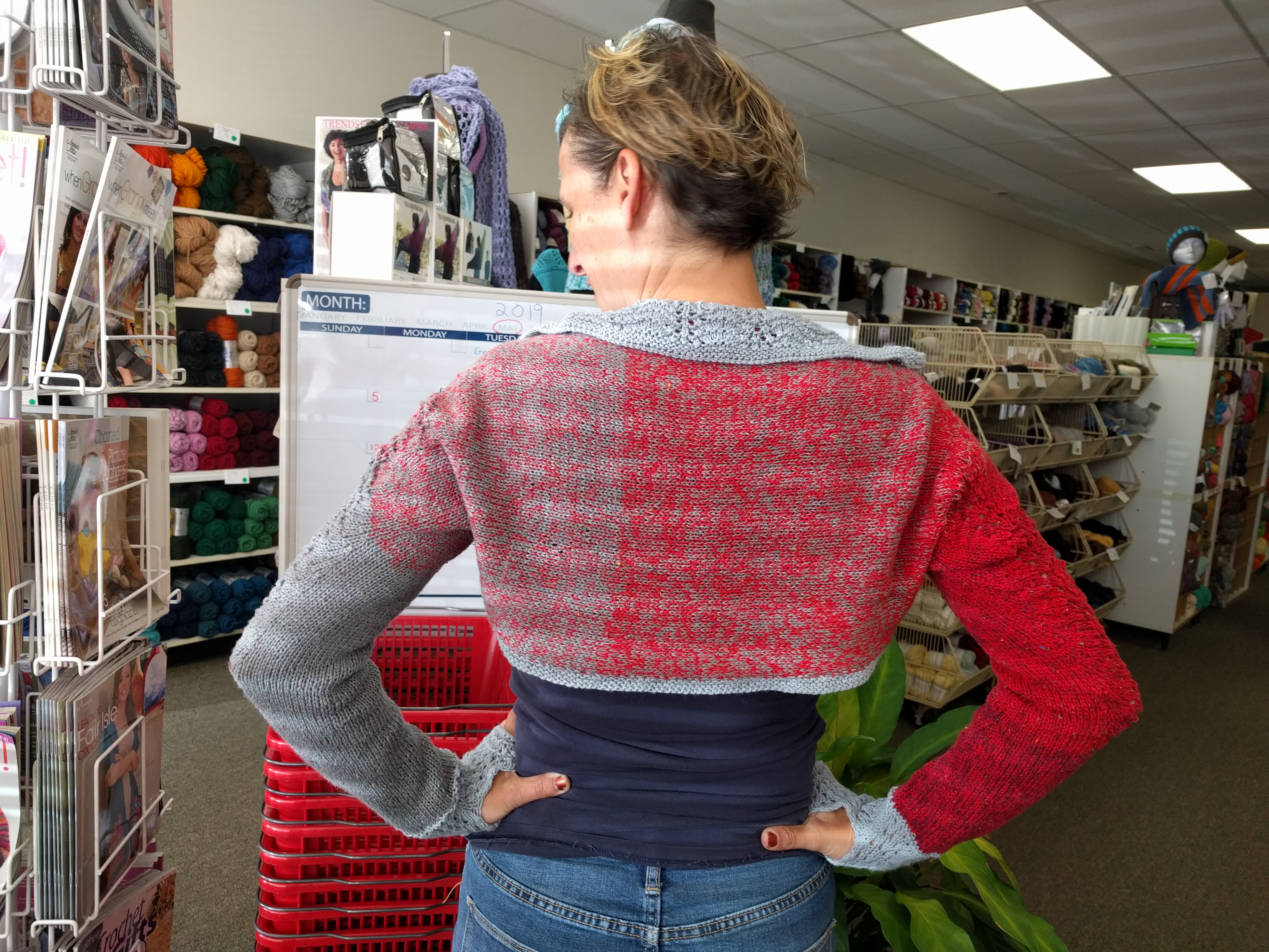 Celeste's Transitions Shrug Back view
