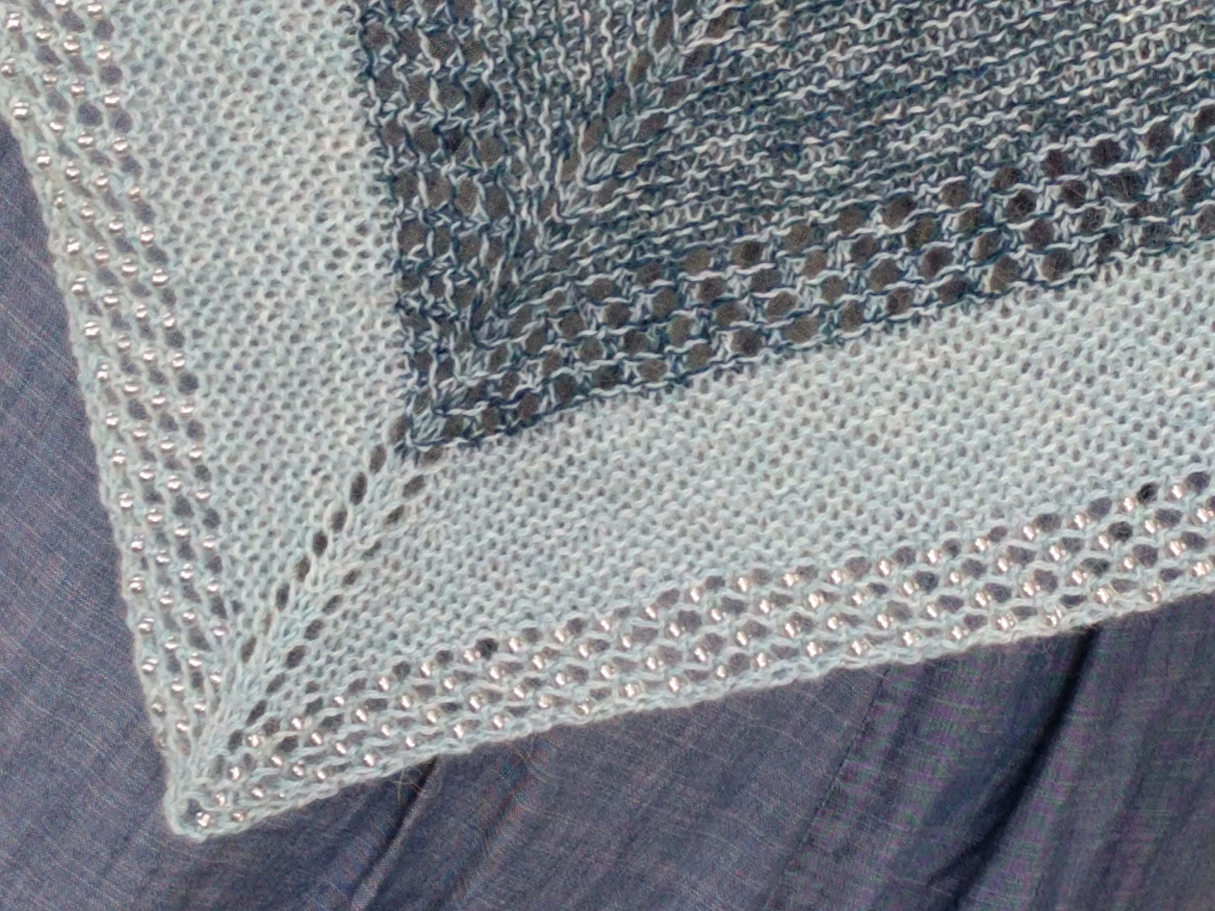 Lyn's Alpaca Shawl with Beads