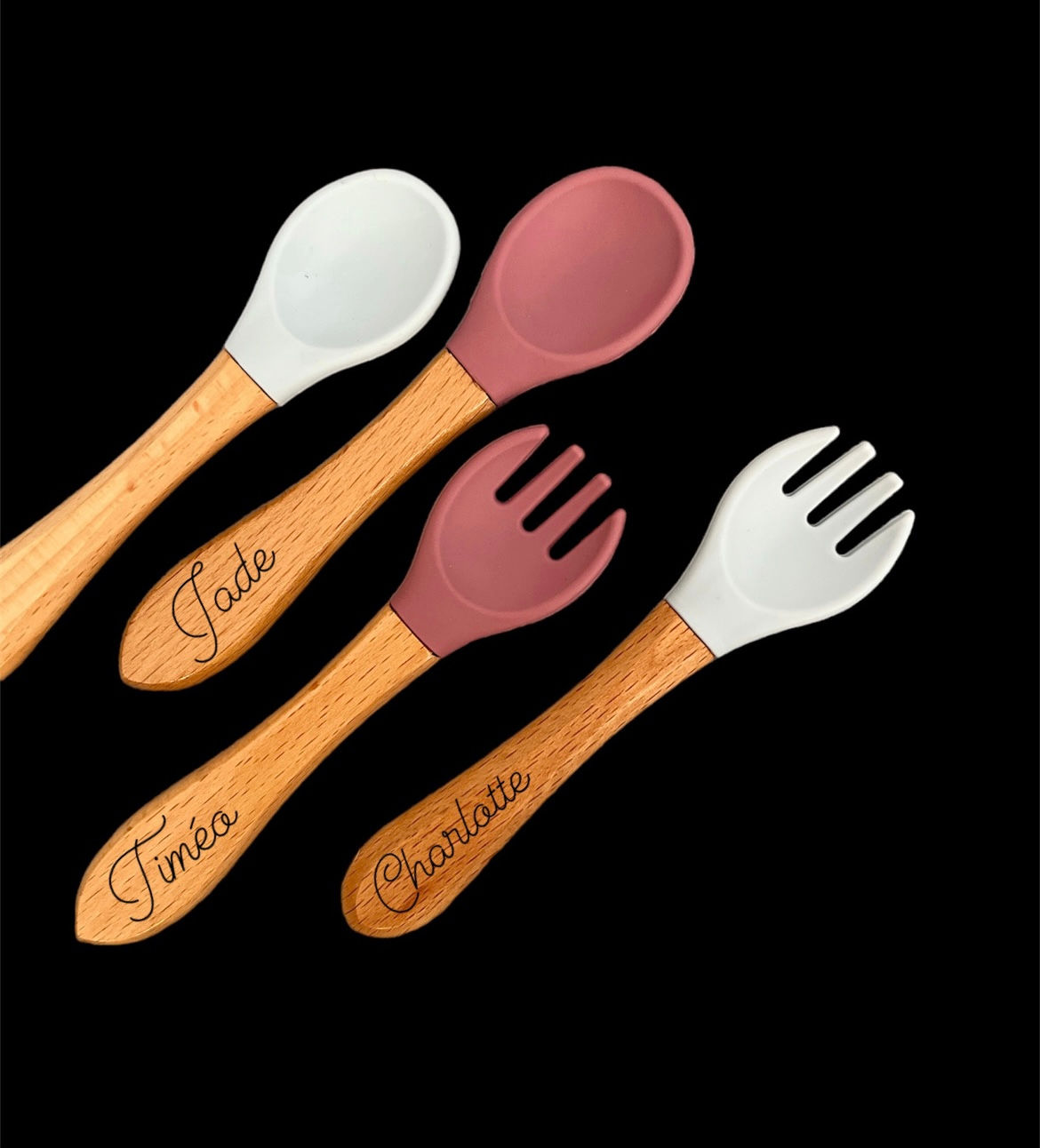 Ensemble de couverts personnalisés pour bébé