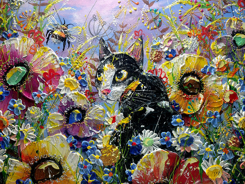 Thumbnail: Kitty in the Flowers