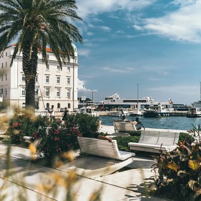 Seamless door-to-door Split airport transfers delivering clients directly to the main ferry port.