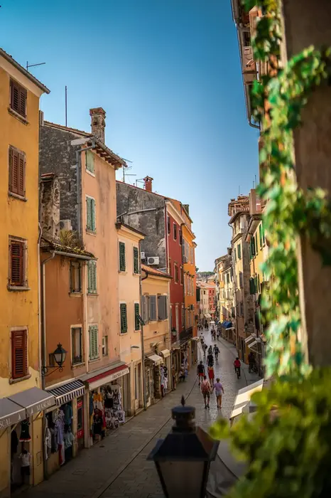 Discovering vibrant coastal town streets in Croatia utilizing our premium Istria chauffeur service.