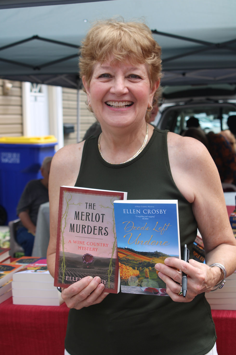Ellen Crosby as she signs her books for readers