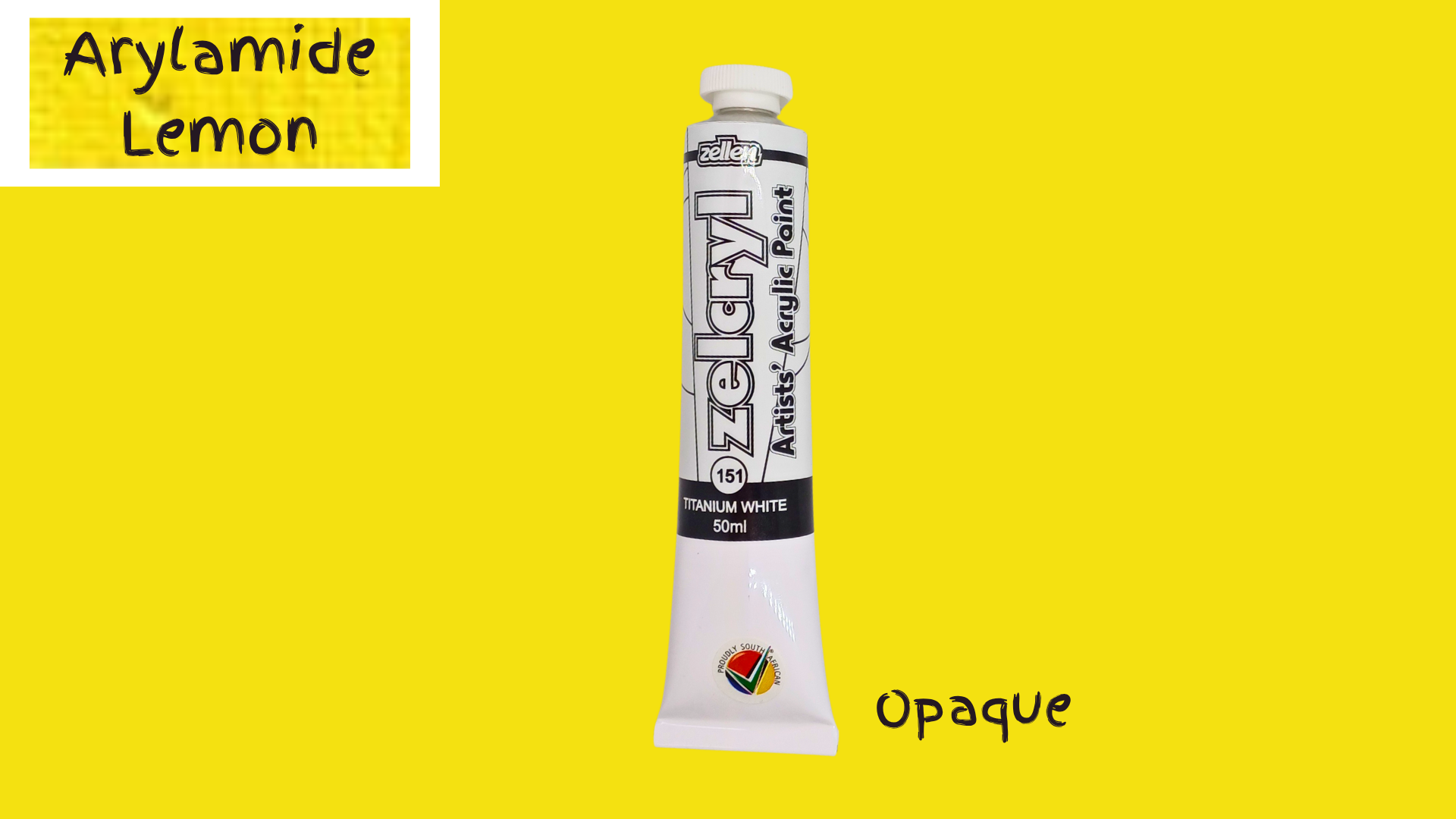 Zelcryl Acrylic Paint - 50ml Tube - Arylamide Lemon
