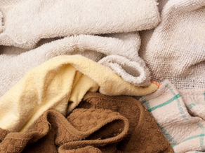 Rags in lieu of paper towels.