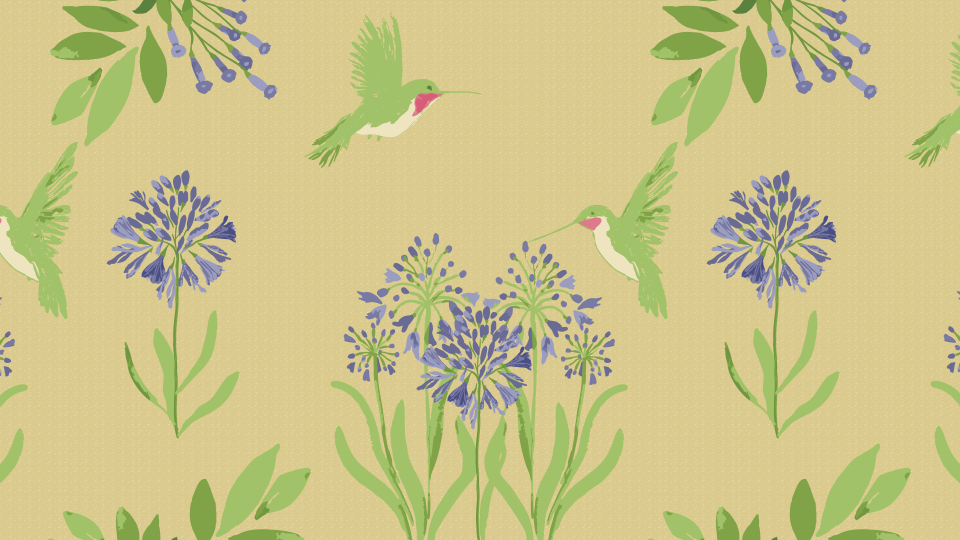 Lillies and Hummingbirds