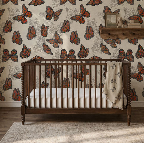 crib Monarch-Medley and Blanket is Monarch Stamp