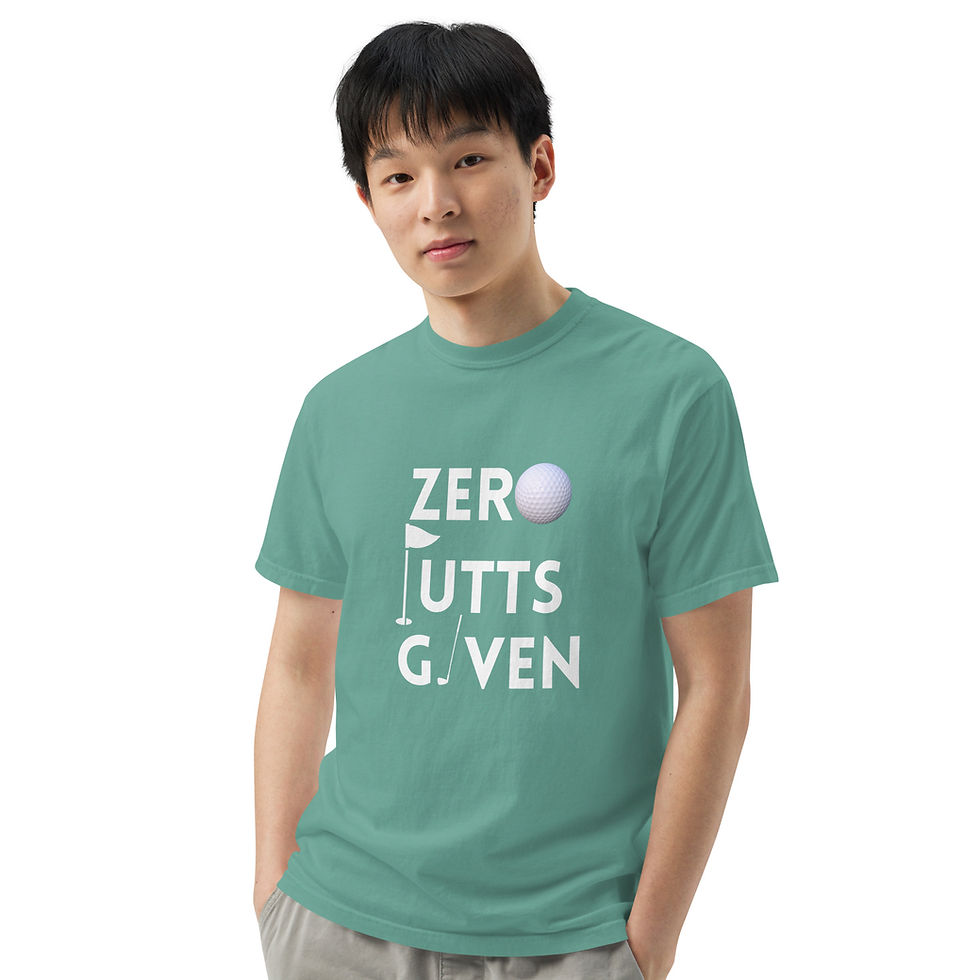Thumbnail: Unisex Zero Putts Given garment-dyed heavyweight t-shirt