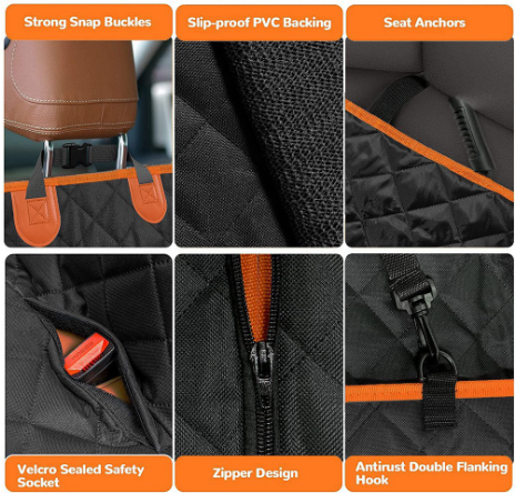Thumbnail: Pet car seat cushion car dog mat cat anti-dirty mat hanging bag waterproof
