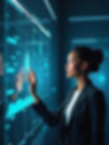 Abstract AI network representing governed AI-enabled services, project models, and accountable delivery systems