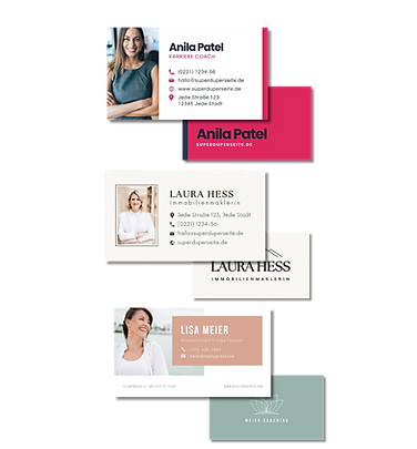 Visitenkarten Design im klaren Markenlook für einen professionellen Auftritt