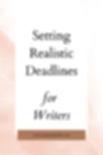 Setting realistic deadlines for writers