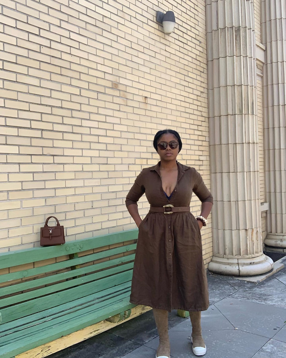 Thumbnail: Lands Inn Brown Dress
