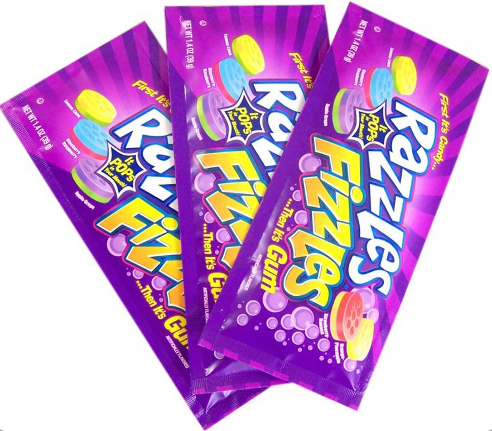 Razzle Fizzlers Gum