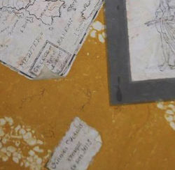 Table top with a map