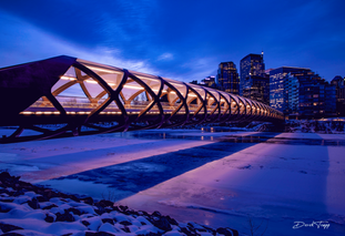 Calgary, Peace Bridge, sunrise