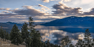 Okanagan Lake, British Columbia, Kelowna, Okanagan, Sunset