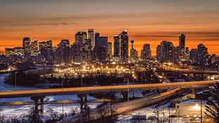 Calgary, sunrise, Shaganappi Golf Course