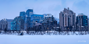 Calgary, winter, Bow River, snowy
