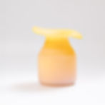 Jarrón de Cristal Esmerilado Solandra de Sol Máximo grande con acabado mate amarillo