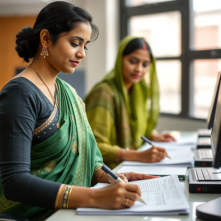 Indian Office women writing documents.jpg