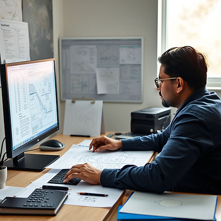 Indian engineer preparing engineering drawing on computer.jpg