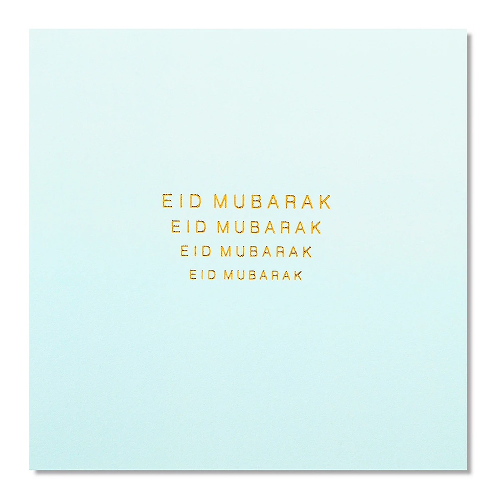 Eid Mubarak - Rose & Co - Gold Foiled - Powder Blue RC 04 -