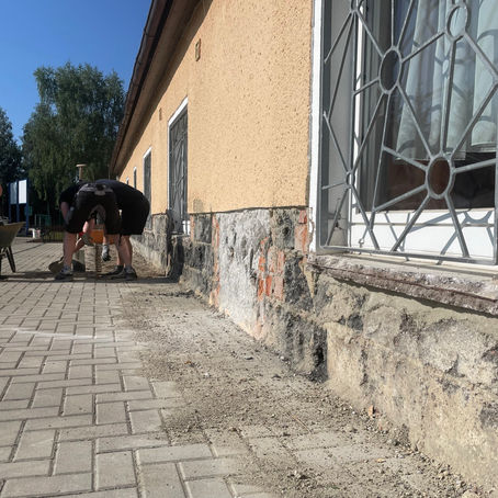 Trockenlegung des Vereinsgebäudes