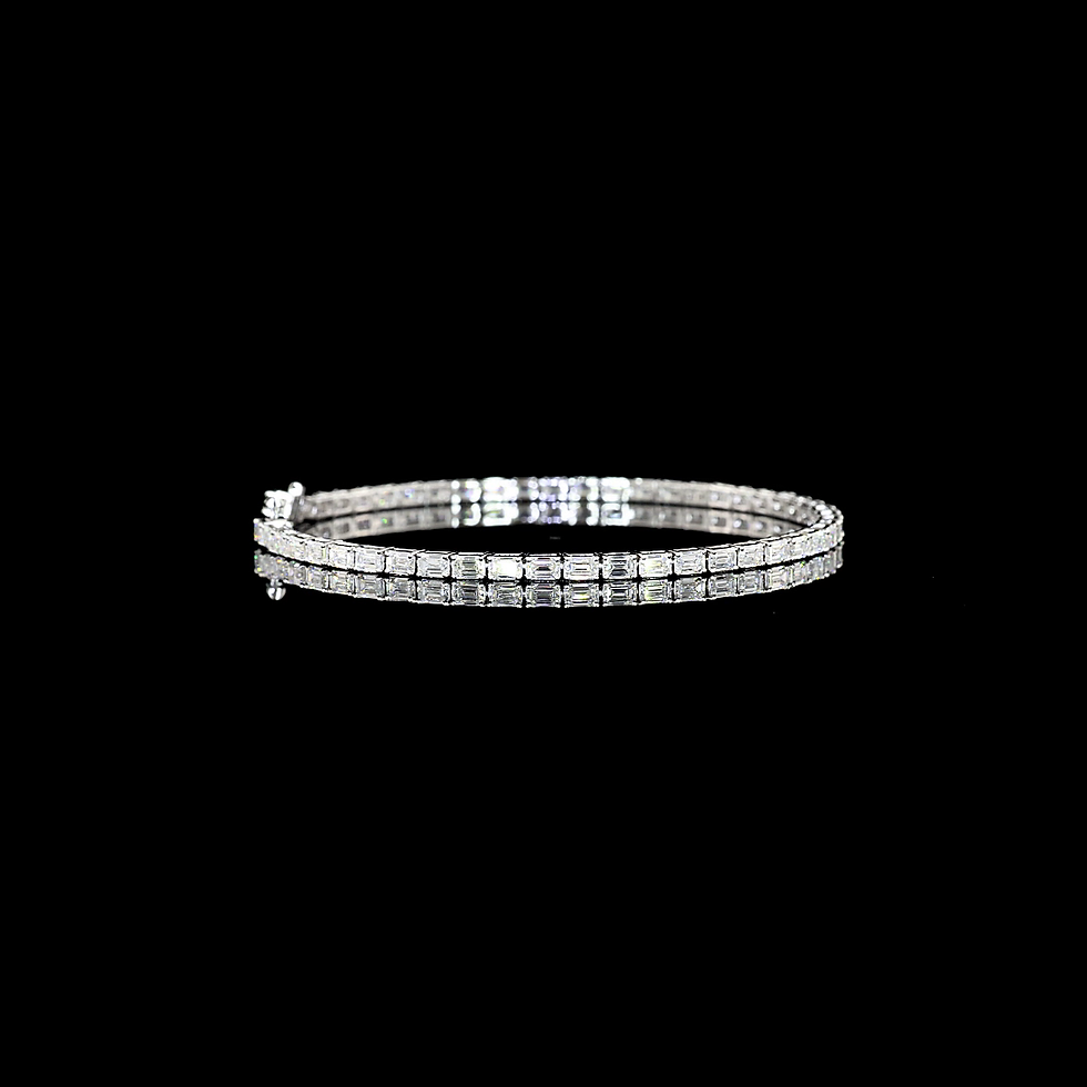 4.95ctw Emerald Cut Diamond Tennis Bracelet in White Gold