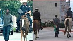 Scandale aux États-Unis : deux policiers blancs à cheval traînent un homme noir par une corde