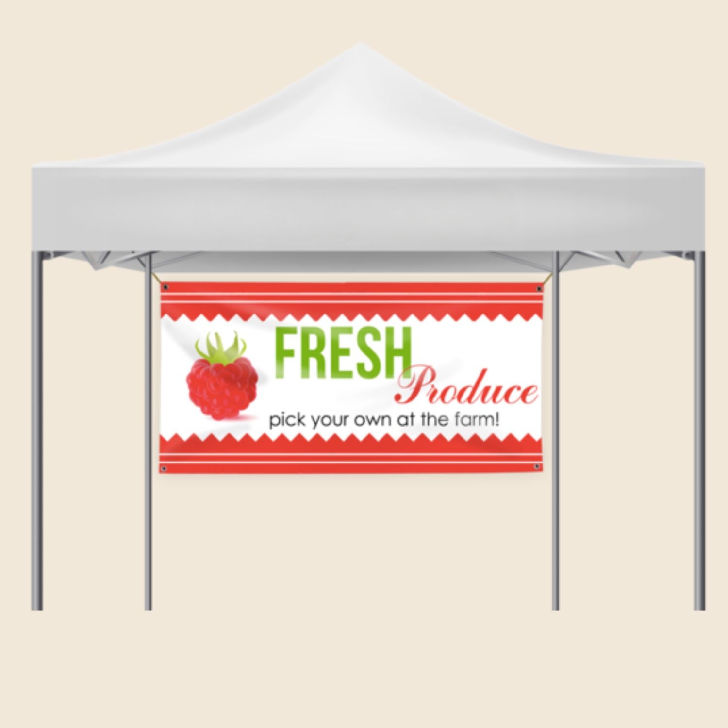 9'X4' TENT BANNER
