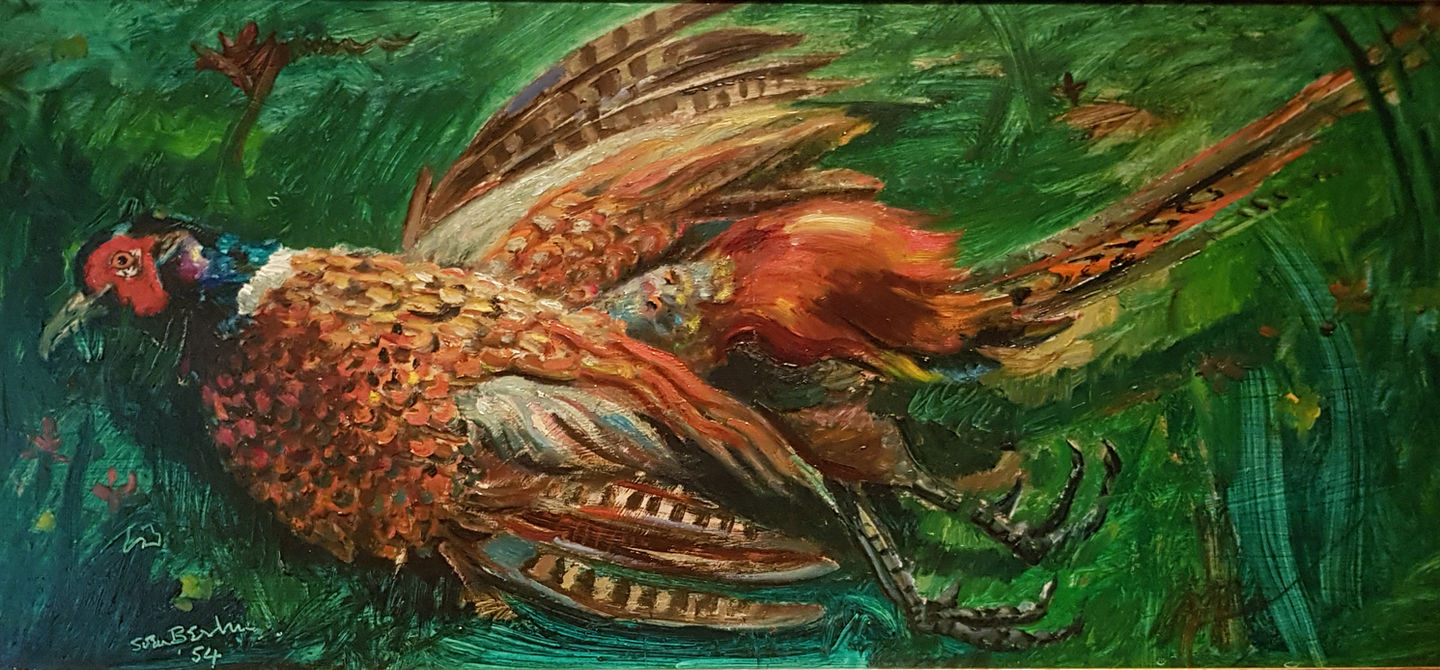 Sven Berlin oil painting of a pheasant from the New Forest