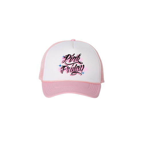 PINK FRIDAY AIRBRUSH TRUCKER HAT | clef