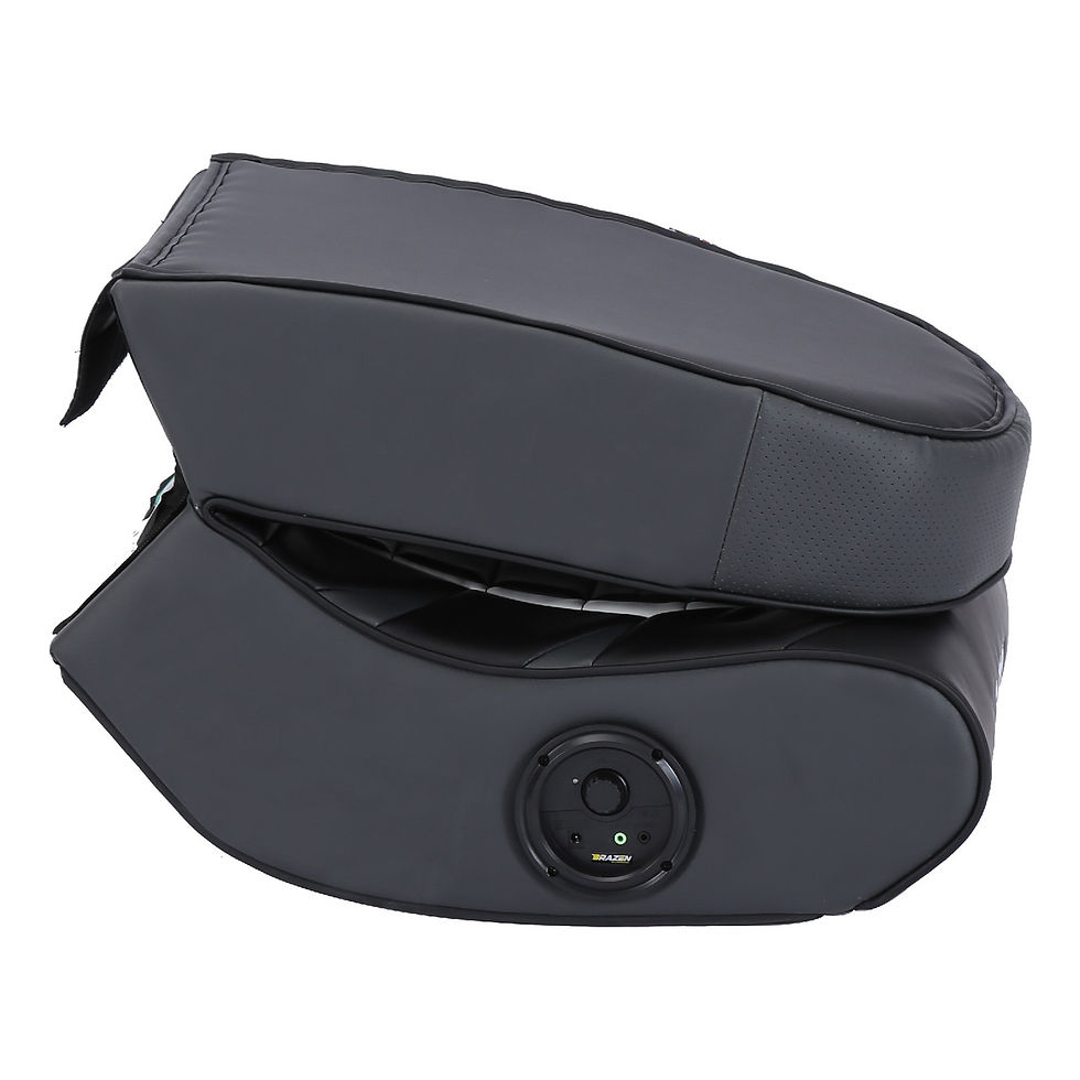Thumbnail: BraZen Python 2.0 Bluetooth Surround Sound Floor Rocker Gaming Chair Black & Gre