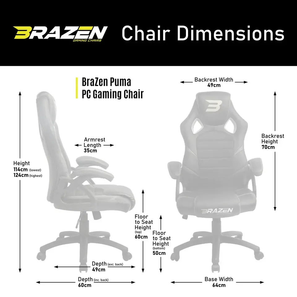Thumbnail: BraZen Puma PC Gaming Chair - Blue