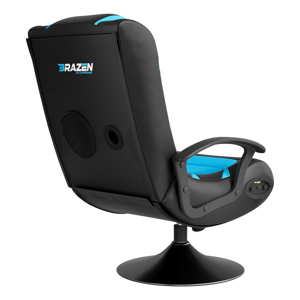 Thumbnail: BraZen Pride 2.1 Bluetooth Surround Sound Gaming Chair - Blue
