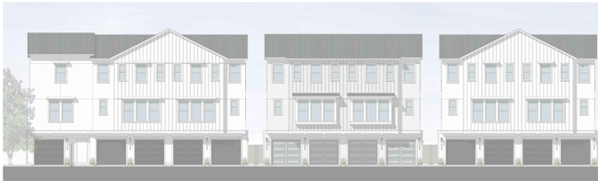 Depiction of 15-Unit Development on old Red-E-Rentals Site