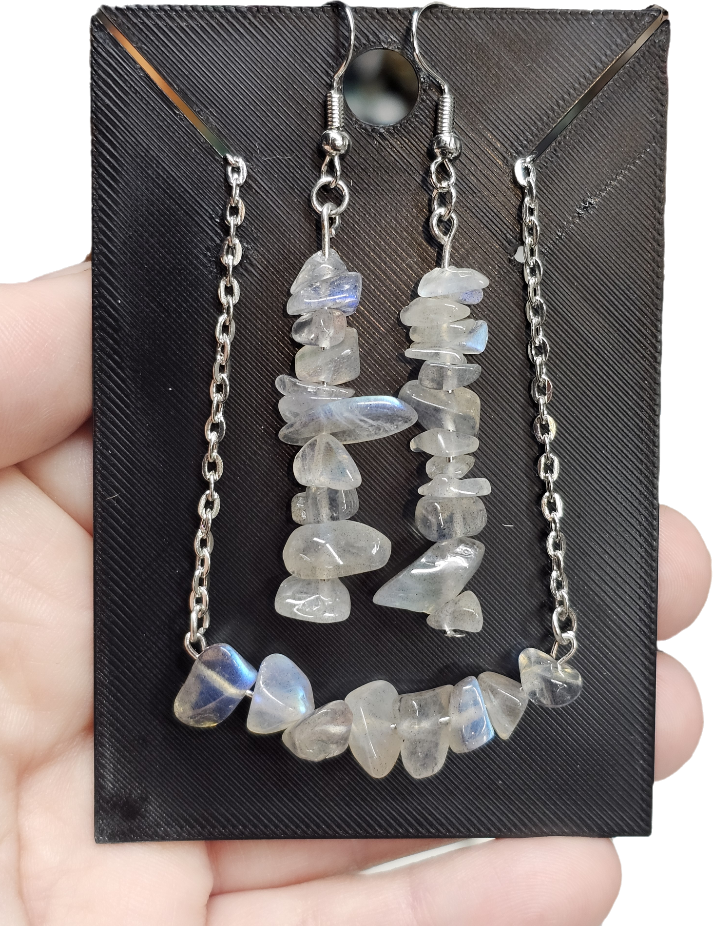 Crystal Chips Elegance Collection (Necklace and Earrings)