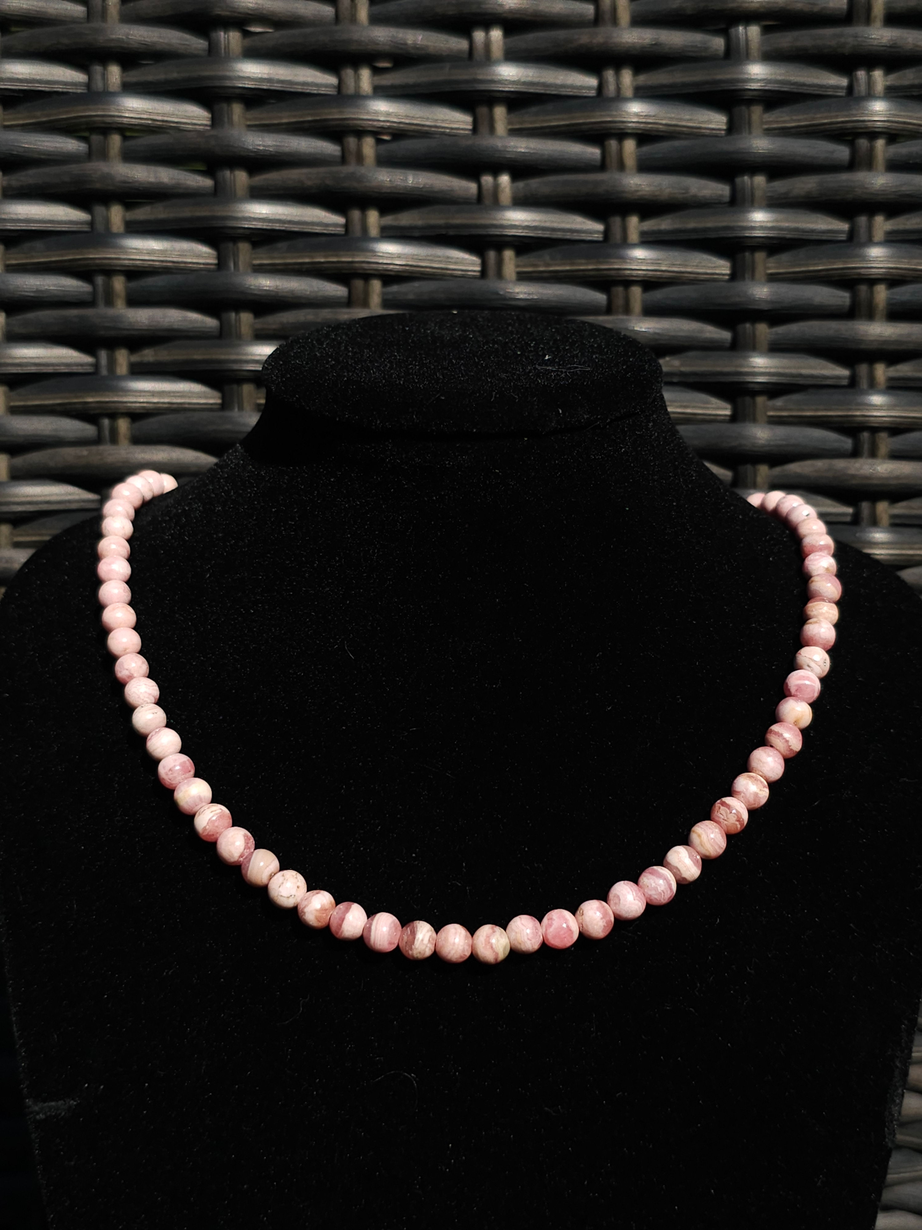Rhodochrosite Dainty Necklace