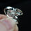 Thumbnail: Raw Unpolished Genuine Herkimer Diamond Quartz .925 Sterling Silver Adj. Ring