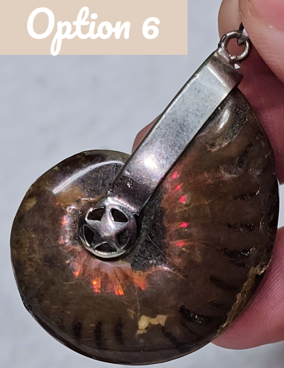 Thumbnail: Ammonite (whole) Fossil Boot Spur Pendant 