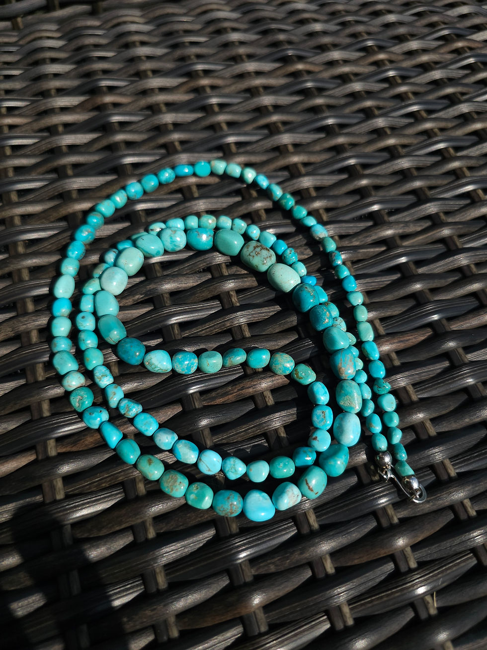 Thumbnail: Turquoise Tumbles Taper Long Necklace