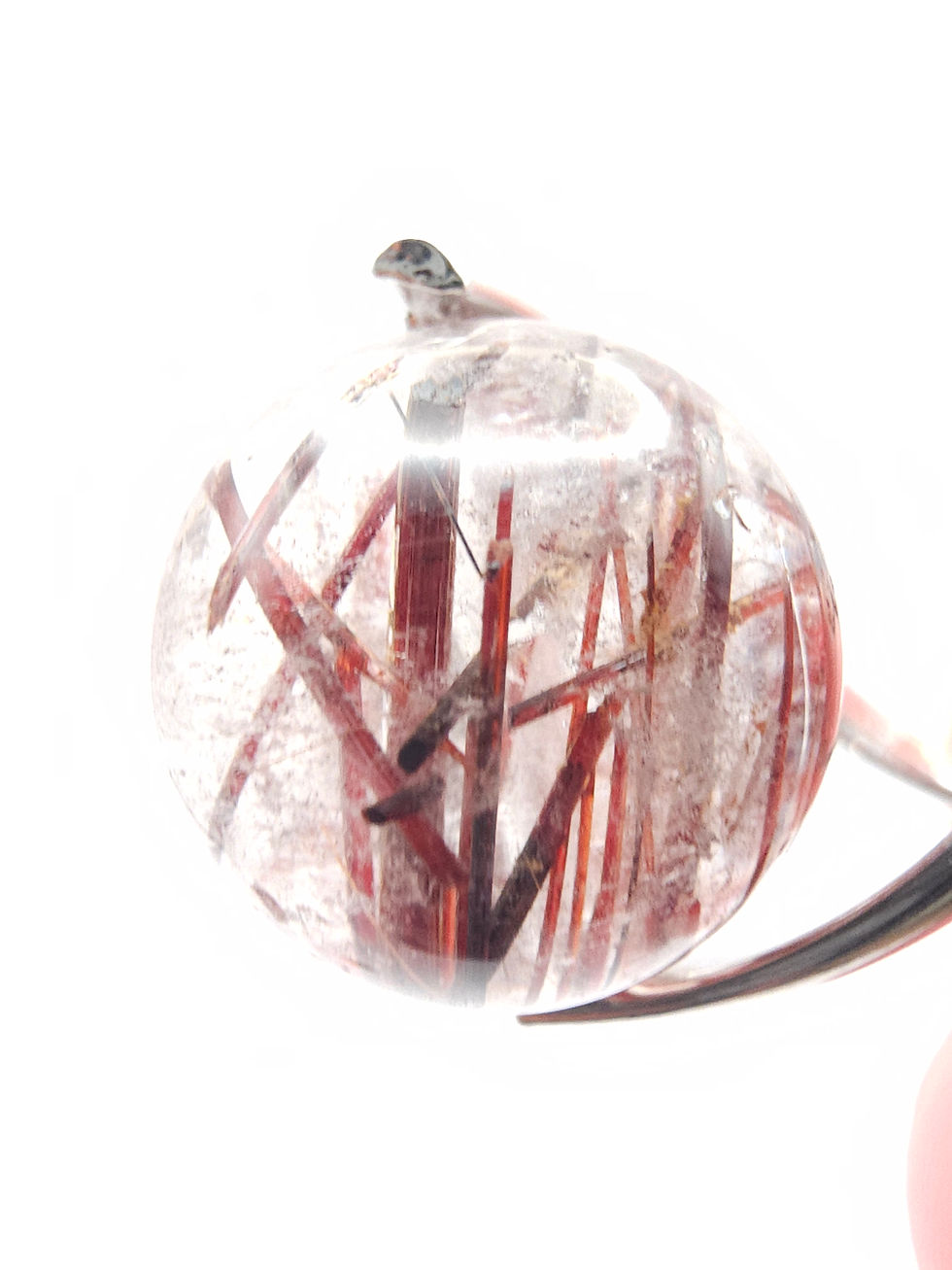 Thumbnail: Red Rutile in Quartz Kundalini Series Earrings