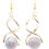 Thumbnail: Madagascar Blue Rose Quartz Infinity Kundalini Series Earrings
